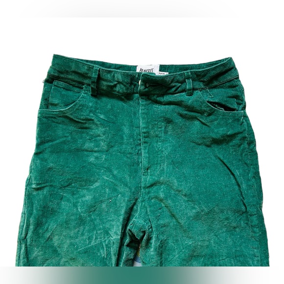 Princess Polly Green Corduroy Pants Nadia High Rise Flare Jeans Womens Size 2 - Picture 4 of 5